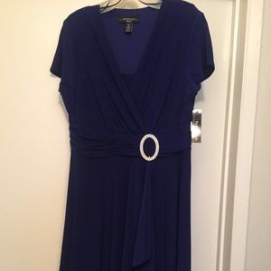 Electric Blue Sexy Cleavage Cap Sleeve Cocktail
